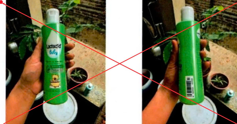 Hình ảnh lô sữa trẻ em LACTACYD giả. Ảnh: Công ty cổ phần Sanofi Việt Nam