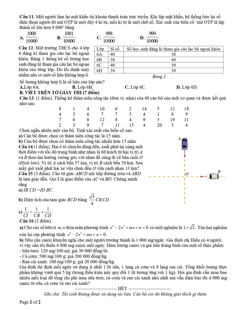 Đề thi thử vào lớp 10 môn Toán Trường Chuyên ĐH Sư phạm Hà Nội 2026 - 3