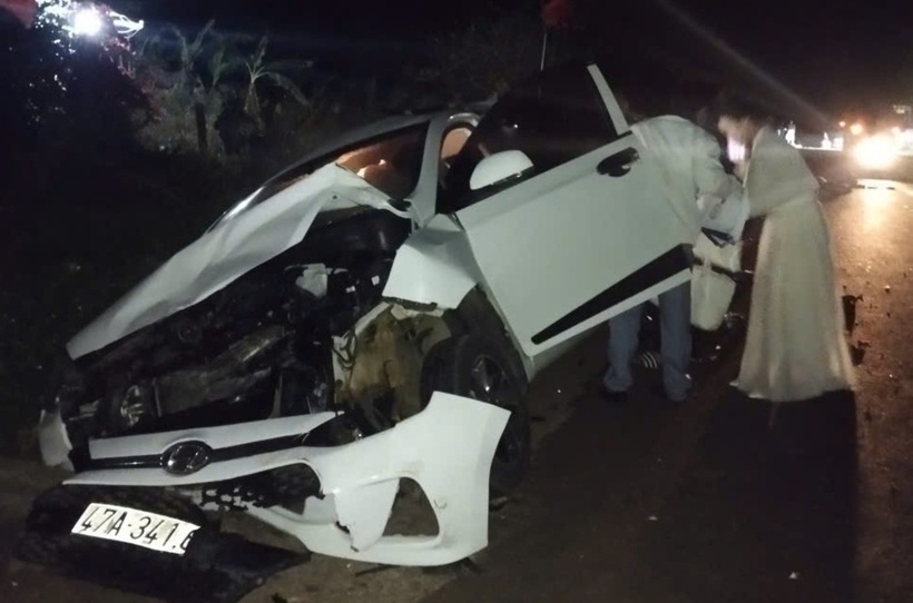 Hiện trường vụ tai nạn. Ảnh: Báo Tiền phong.