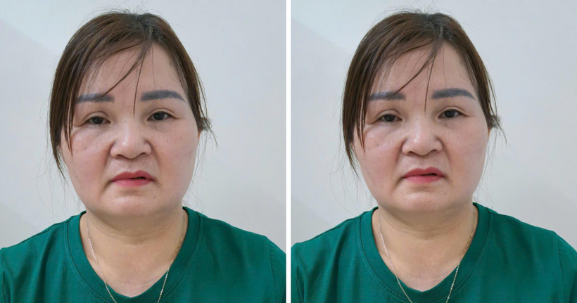 Bàn Thị Phương tại cơ quan công an. (Ảnh: Công an Tuyên Quang)