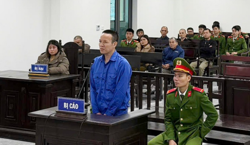 Bị cáo Võ Nghi Hưng tại phiên xét xử. (Ảnh: Báo Hà Tĩnh)