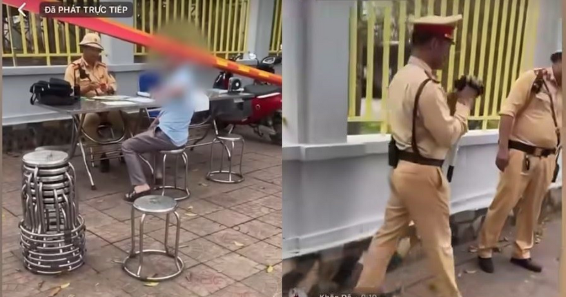 Đoạn livestream trên Facebook, rất nhiều người vào bình luận khiếm nhã, xúc phạm lực lượng CSGT. (Ảnh chụp từ clip)