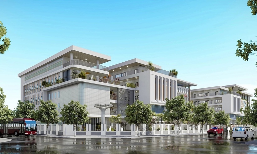 Trường THPT Đỗ Mười là một trong 2 trường công lập được đưa vào tuyển sinh năm học này. Ảnh Tiền phong