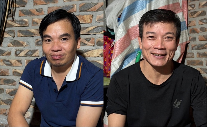 Ông Nguyễn Văn Đáp và ông Nguyễn Văn Nghĩa cảm thấy vui vì đã góp sức cứu được các nạn nhân. (Ảnh: VietnamNet)