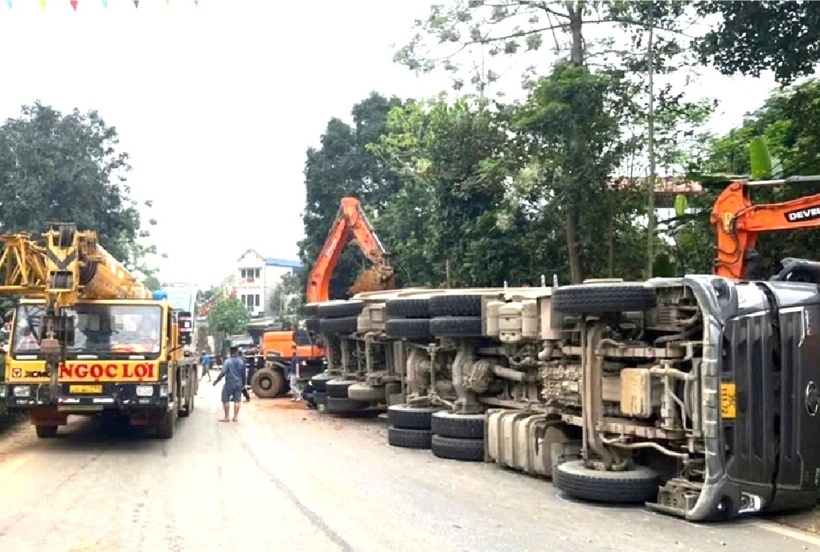 Hiện trường vụ tai nạn. Ảnh: Báo Giáo dục và Thời đại.