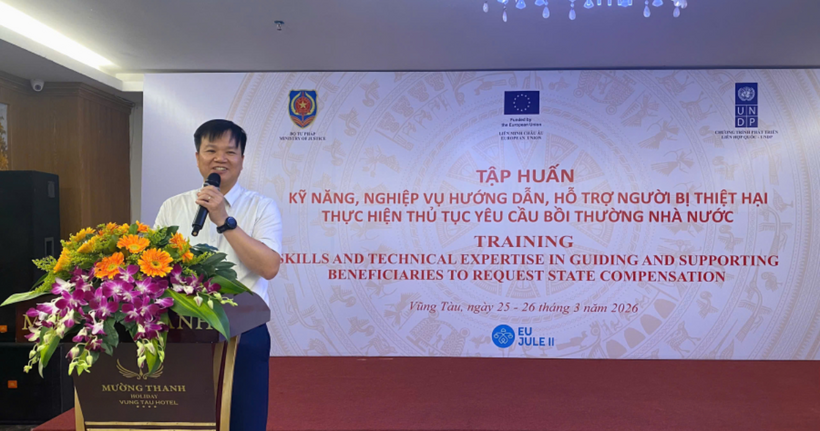 Hội nghị tập huấn về kỹ năng, nghiệp vụ hỗ trợ, hướng dẫn người bị thiệt hại thực hiện thủ tục yêu cầu bồi thường nhà nước.