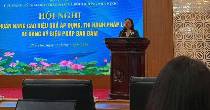 Hội nghị tập huấn nâng cao hiệu quả áp dụng, thi hành pháp luật về đăng ký biện pháp bảo đảm tại tỉnh Phú Thọ.