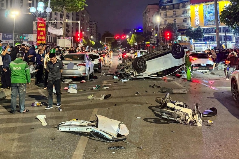 Hiện trường vụ tai nạn.