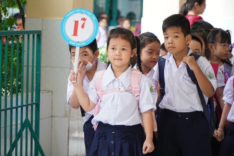 Học sinh tiểu học ở TP.HCM. Ảnh: Dân trí