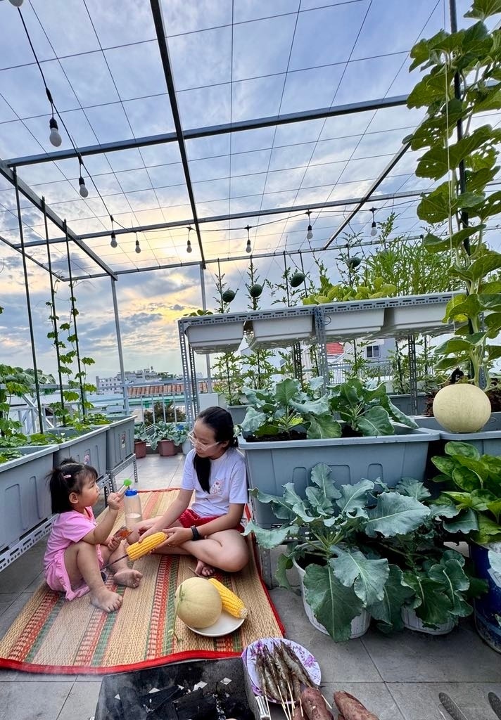 Hiện tại, chị Nhớ thường xuyên dậy sớm hơn trước để lên chăm sóc cây cối trước khi đi làm. Những lúc rảnh rỗi, chị lại tiếp tục lên mạng để trau dồi thêm kinh nghiệm làm vườn. Từ khi khu vườn hình thành, chồng chị Nhớ đã chủ động hỗ trợ hầu hết các công việc gia đình để vợ có thêm thời gian dành cho niềm đam mê này.