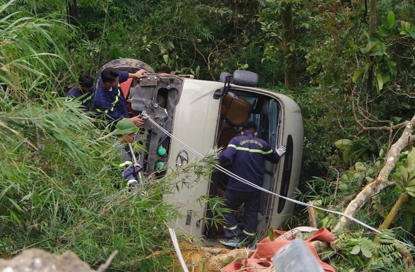 Hiện trường vụ tai nạn. Ảnh: Dân trí