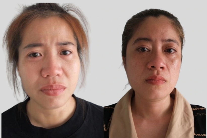 Nhung (trái) và Rồi. Ảnh: Báo Dân trí.