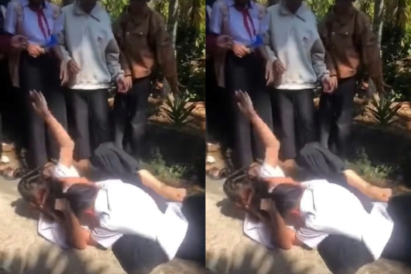 Nữ sinh lớp 7 tại Đắk Lắk bị bạn đánh hội đồng đến mức nhập viện. Ảnh: Báo Người lao động.