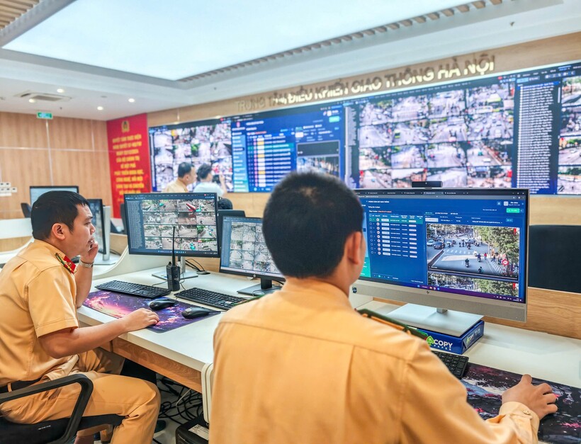 CBCS theo dõi qua hệ thống camera kịp thời xử lý các sự cố giao thông.