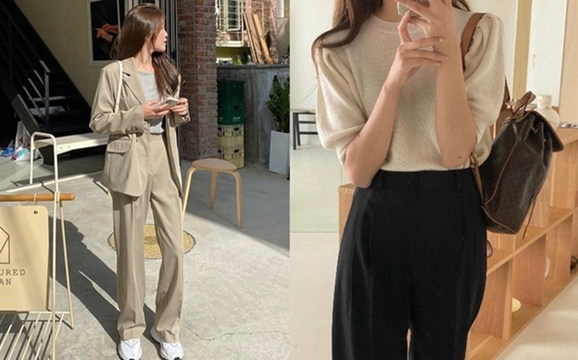 Sự kết hợp giữa quần âu và áo blazer là công thức kinh điển nhưng chưa bao giờ lỗi mốt cho những cô nàng theo đuổi phong cách menswear hoặc "quiet luxury".