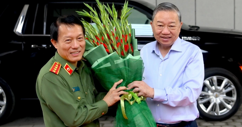 Tổng Bí thư Tô Lâm đến dự, chỉ đạo tại hội nghị (Ảnh: Bộ Công an).