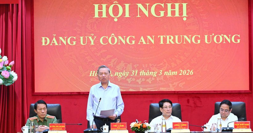 Tổng Bí thư Tô Lâm chỉ đạo tại Hội nghị (Ảnh: Bộ Công an).