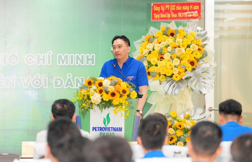 Bí thư Đảng ủy, Chủ tịch HĐQT PV GAS Nguyễn Thanh Bình phát biểu chỉ đạo tại chương trình