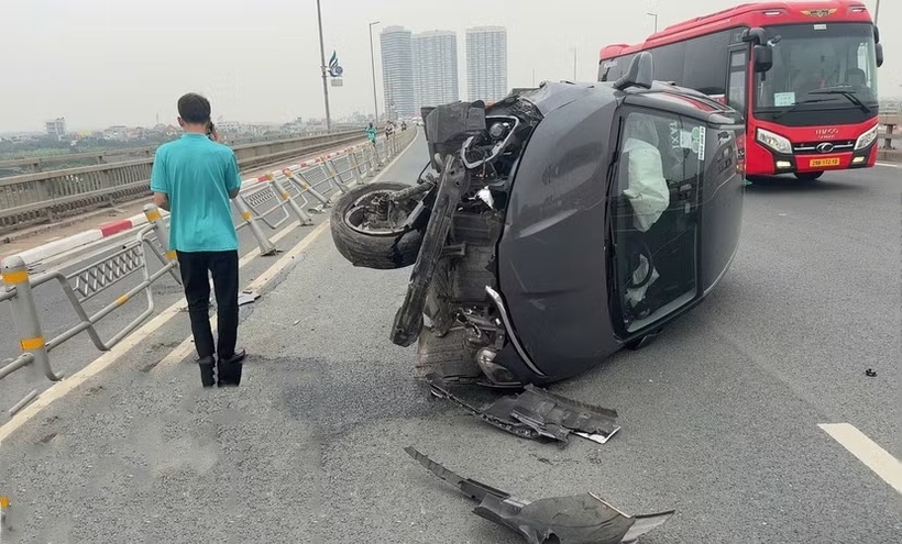 Hiện trường vụ tai nạn. Ảnh: Báo An ninh Thủ đô.