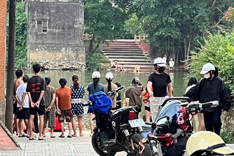 Đoạn sông Kiến Giang (xã Lệ Thuỷ, Quảng Trị), nơi xảy ra vụ đuối nước khiến một nam sinh lớp 9 tử vong.