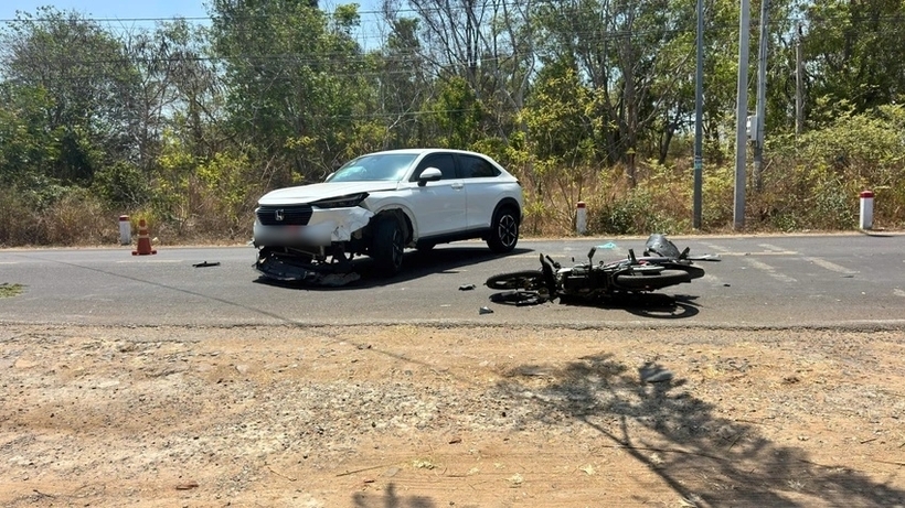 Hiện trường vụ tai nạn. Ảnh: Pháp luật TP.HCM