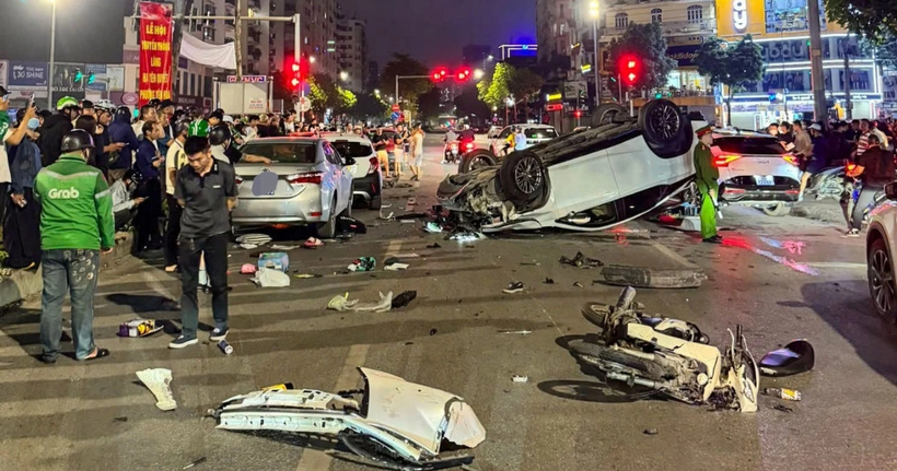 Hiện trường vụ tai nạn (Ảnh: Quốc Việt).