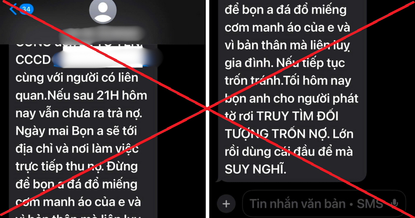 Chỉ cần chậm trả, hàng loạt các tin nhắn, cuộc gọi "tấn công" đến các "con nợ".