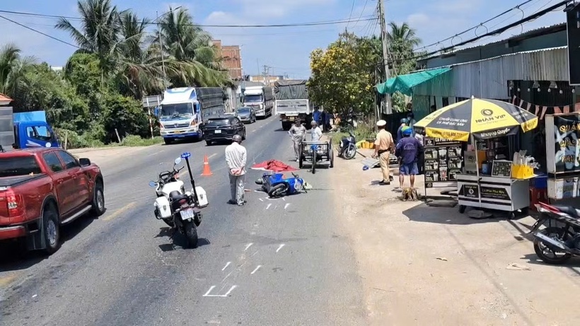 Hiện trường vụ tai nạn. Ảnh: Báo Tiền phong.