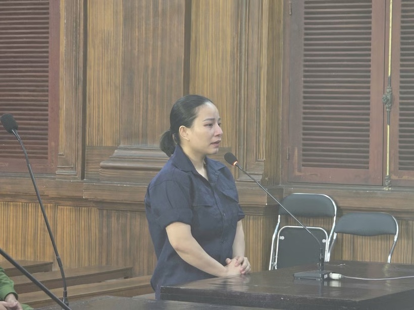 Lê Thị Ái Diễm tại phiên tòa ngày 11/3. (Ảnh: Tiền phong)
