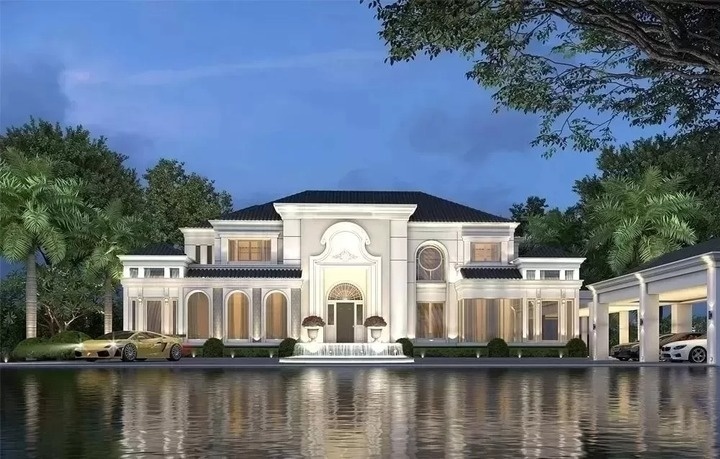 Công trình thiết kế nhà ở phong cách châu Âu tối giản tận dụng nhiều không gian thoáng đưa đến một dáng vẻ sang trọng cho ngôi nhà. (Ảnh: Vinavic)