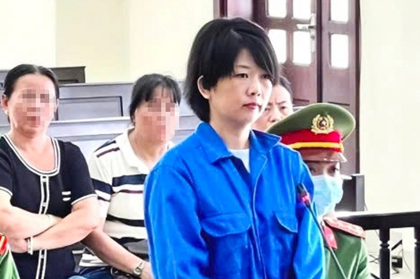 Bị cáo Hằng tại TAND tỉnh Tây Ninh. (Ảnh; Dân trí)