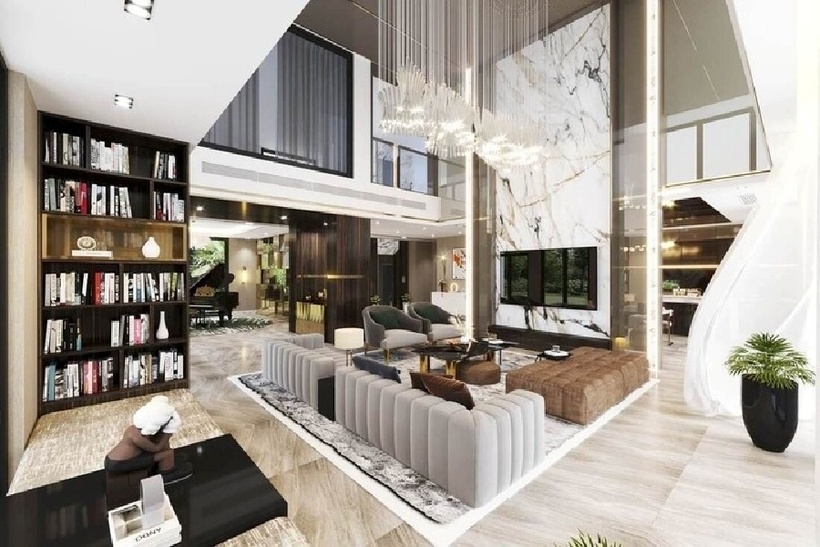Mẫu biệt thự thông tầng sang trọng và hiện đại thể hiện sự tinh tế của chủ nhà. (Ảnh: ehome)