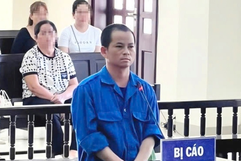 Bị cáo Trung tại TAND tỉnh Tây Ninh. (Ảnh: Dân trí)