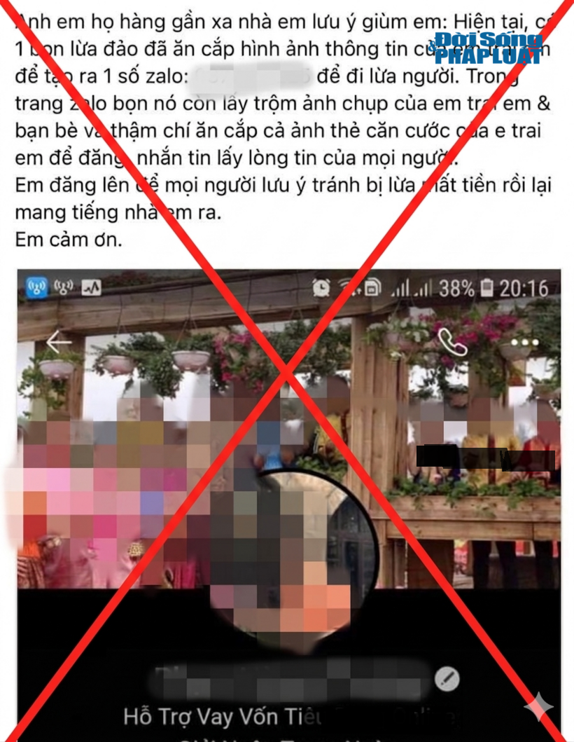 Tài khoản liên hệ với anh T là tài khoản bị các đối tượng đánh cắp thông tin cá nhân