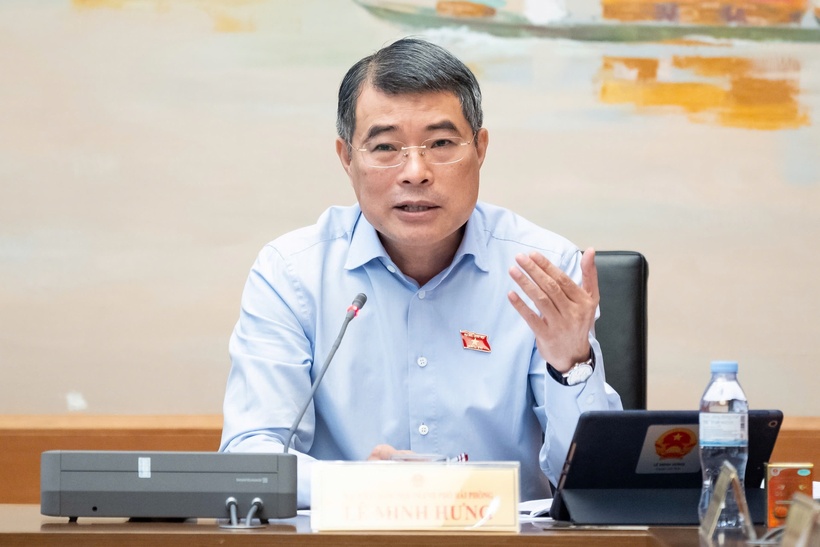 Thủ tướng Chính phủ Lê Minh Hưng phát biểu tại họp tổ (Ảnh: Phạm Thắng).