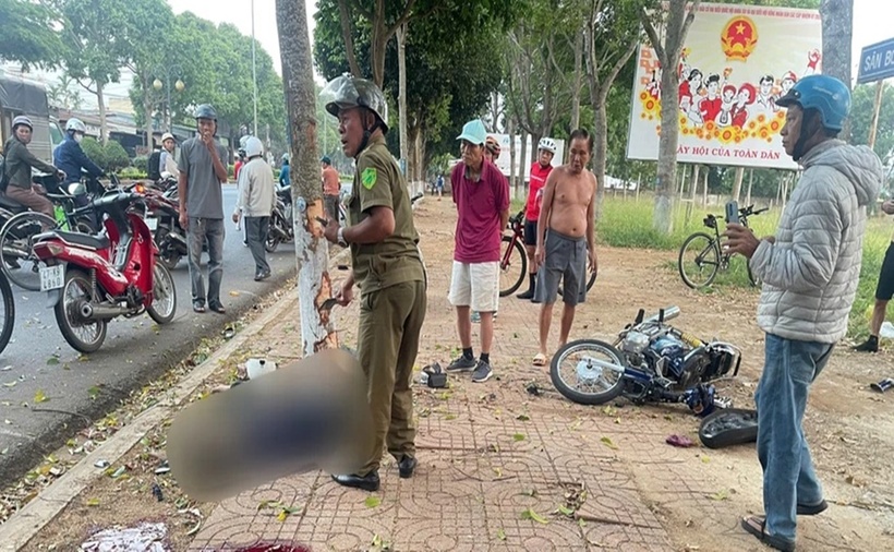 Hiện trường vụ tai nạn. (Ảnh: Pháp luật TP.HCM)