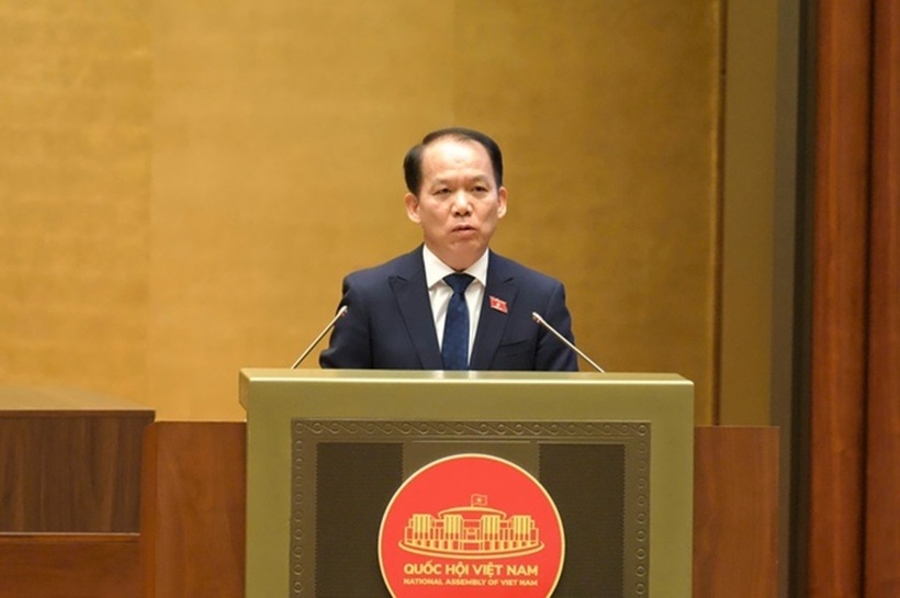 Bộ trưởng Bộ Tư pháp Hoàng Thanh Tùng (Ảnh: Media Quốc hội).