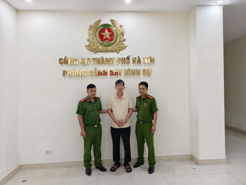 Đối tượng Nguyễn Thế Bằng bị bắt giữ. Ảnh: Công an TP.Hà Nội