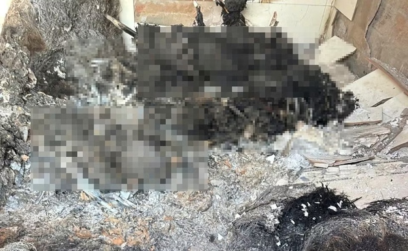 Sáng cùng ngày, ở khu vực thôn Chánh Hóa, người dân nghe thấy tiếng nổ lớn. Đến 14h cùng ngày, người thân của bà Đ. (67 tuổi) ghé thăm nhà thì phát hiện nhiều thi thể tử vong trong nhà. Hiện trường bên trong nơi xảy ra vụ việc. Một nguồn tin có mặt tại hiện trường cho biết, các thi thể được phát hiện trong tình trạng bị cháy đen. (Ảnh: Tiền phong)