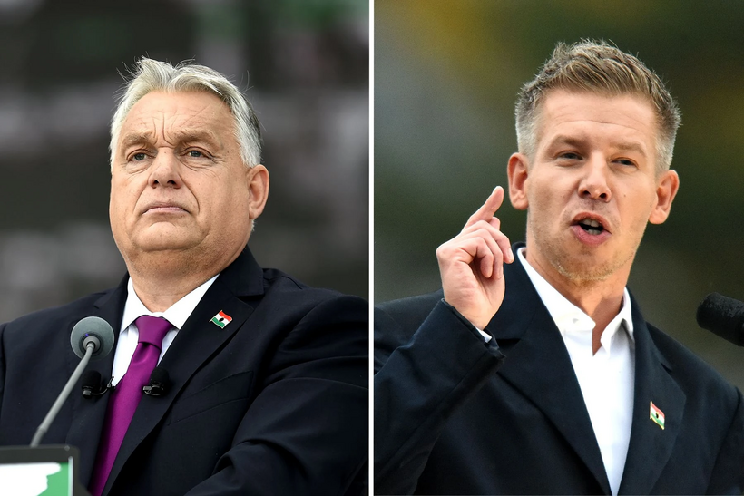 Ông Viktor Orbán và ông Peter Magyar. Ảnh: The Kyiv Independent