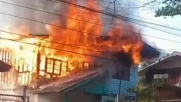 Hiện trường vụ hỏa hoạn. Ảnh: Khaosod