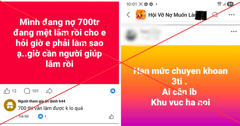 Nhiều bài đăng dụ dỗ, thao túng các nạn nhân trong hội nhóm.