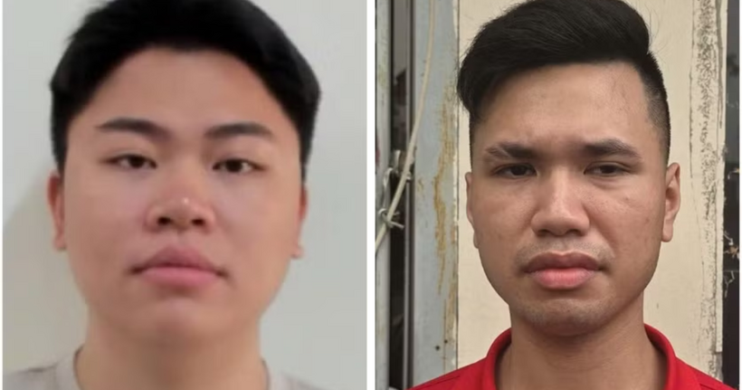 Đối tượng Nguyễn Tuấn Tú và Nguyễn Đức Huy. (Ảnh: Thu Hà)