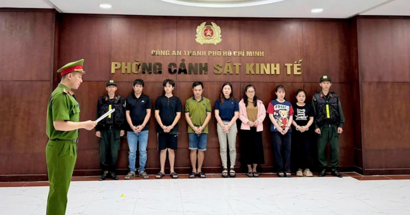 Nhóm đối tượng bị khởi tố.