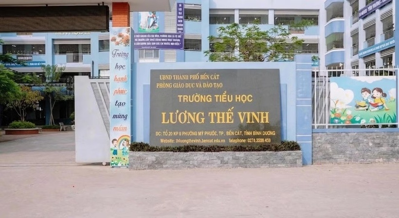 Trường Tiểu học Lương Thế Vinh nơi xảy ra vụ việc. (Ảnh: Tiền phong)