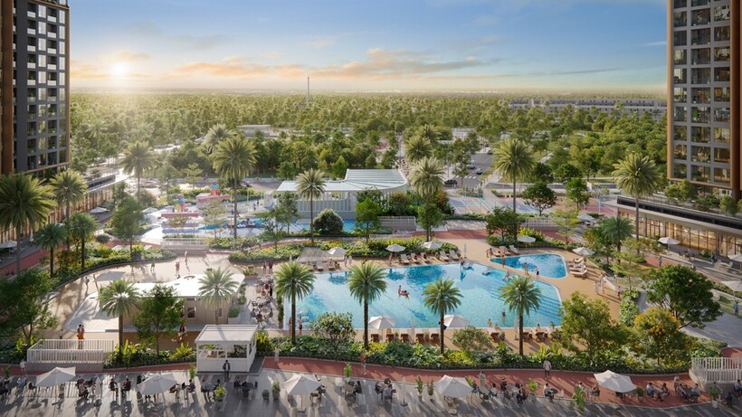 Hệ tiện ích ngoài trời phủ xanh không gian sống tại phân Prime Garden và Midtown Garden - dự án The Parkland