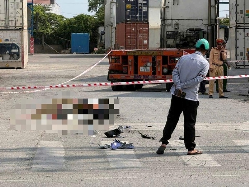 Hiện trường vụ tai nạn. Ảnh: Báo Người lao động.