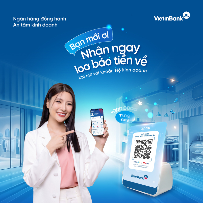 VietinBank tặng loa báo tiền về - đồng hành cùng hộ kinh doanh chuyển đổi số - 1