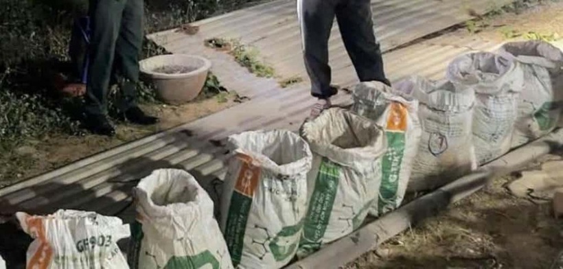 Số lượng thuốc nố đặc biệt lớn cất giấu trong các bao hàng.