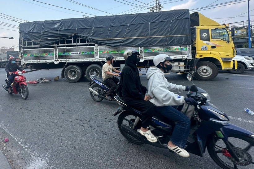 Hiện trường vụ tai nạn. Ảnh: Báo Dân trí.